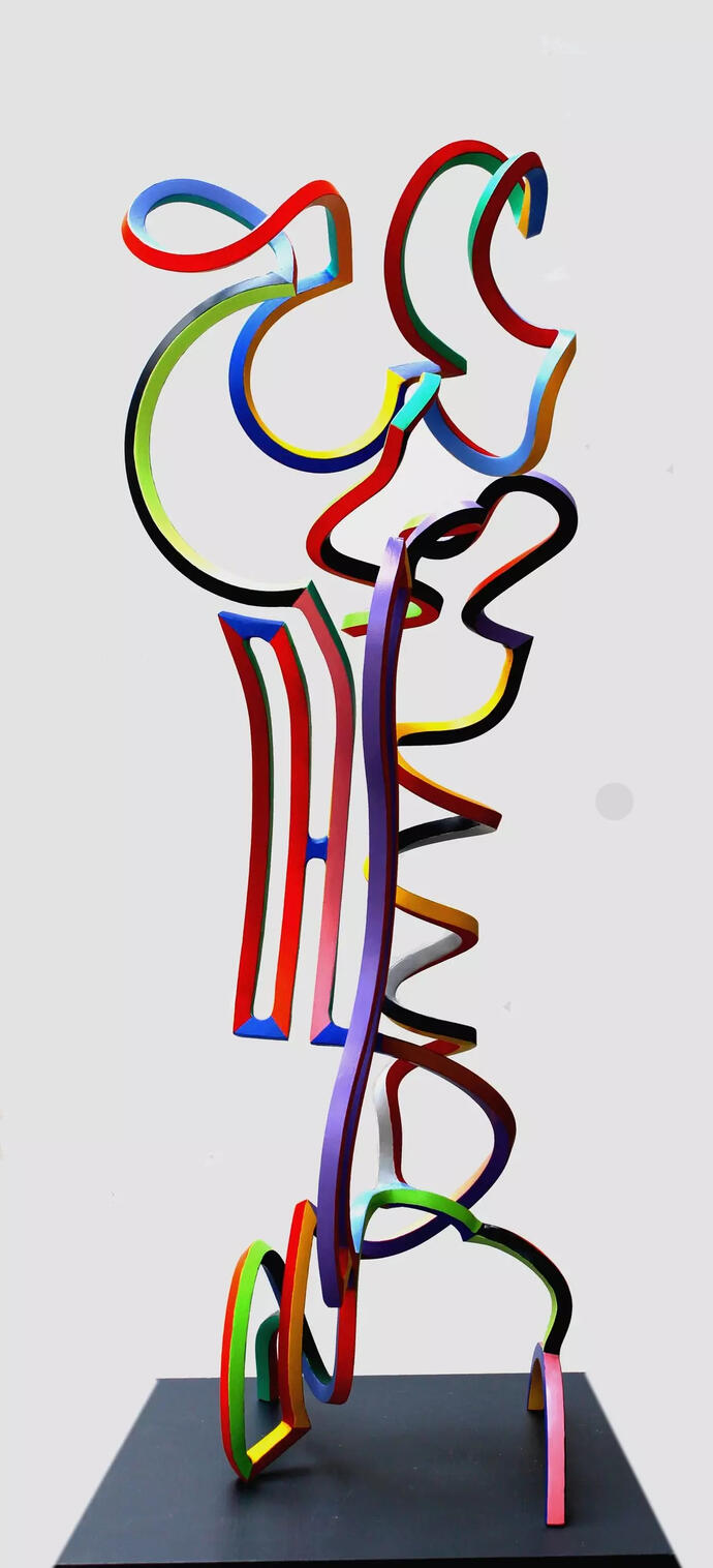 Streamer 79, staal sculptuur van Frans Muhren